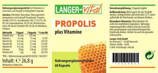 Propolis 255 mg Pro Tag Plus Vitamine