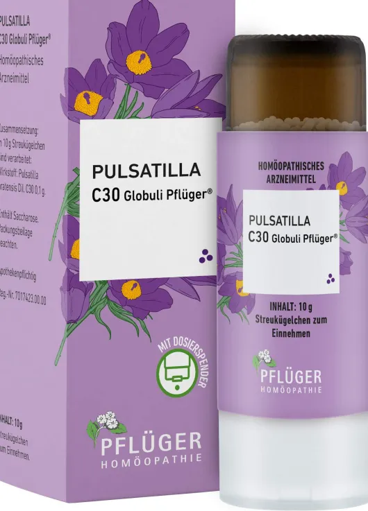Pulsatilla C30 Globuli Pflüger Globulispender 10 g