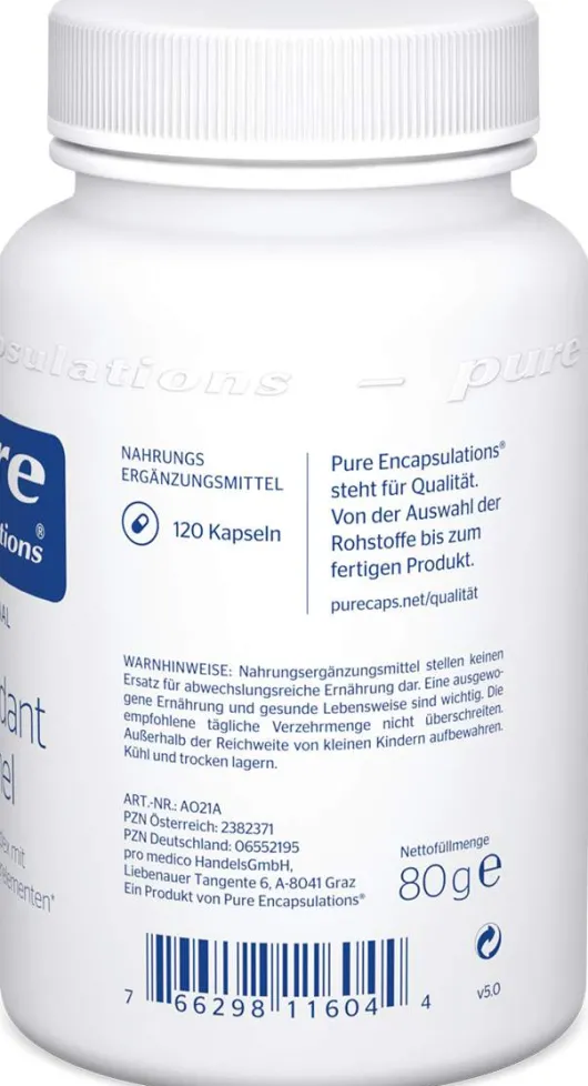 Pure Encapsulations Antioxidant Formel 120 Kapseln