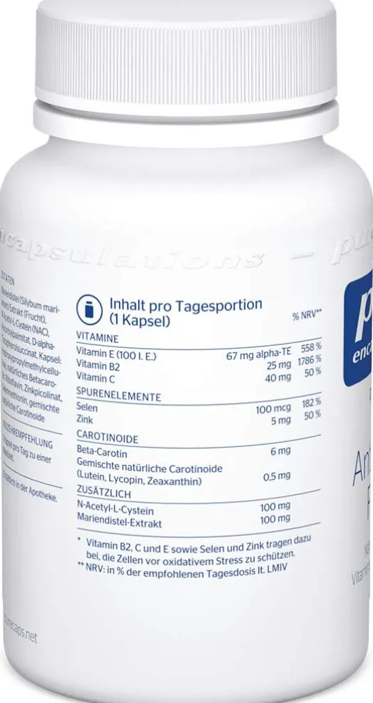 Pure Encapsulations Antioxidant Formel Kapseln 60 Kapseln