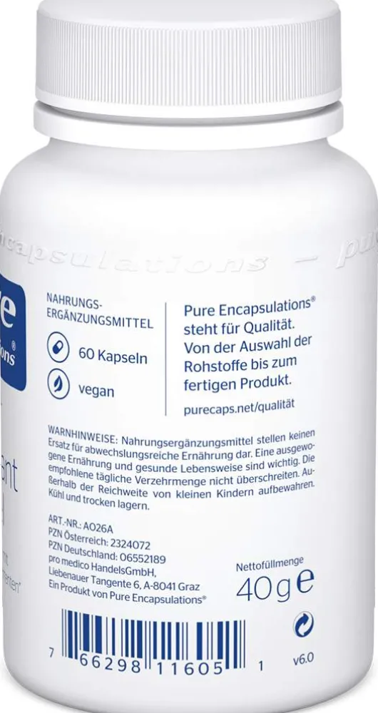Pure Encapsulations Antioxidant Formel Kapseln 60 Kapseln