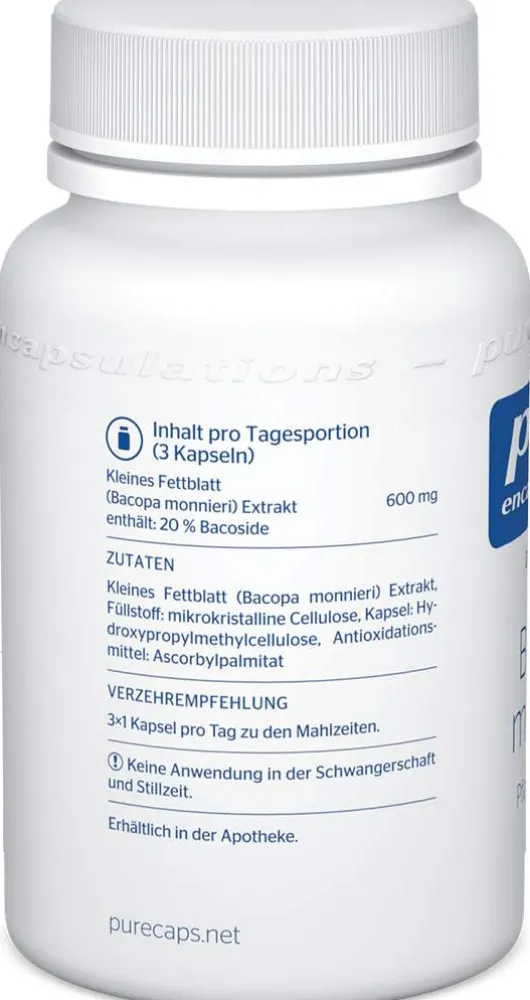 Pure Encapsulations Bacopa Monniera Kapseln
