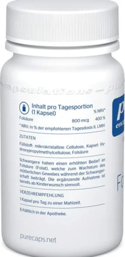 Pure Encapsulations Folsäure Kapseln