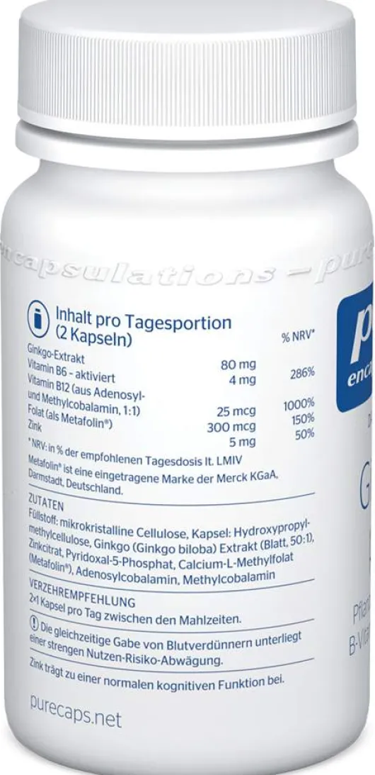Pure Encapsulations Ginkgo Plus 60 Kapseln