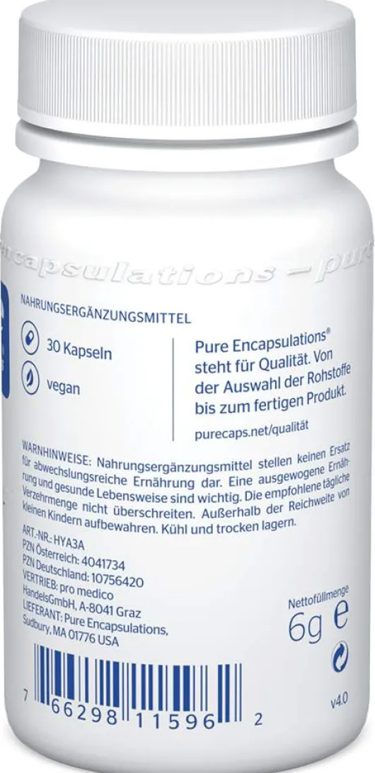 Pure Encapsulations Hyaluronsäure 30 Kapseln