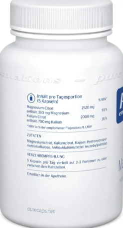 Pure Encapsulations Kalium Magnesium Citrat 90 Kapseln