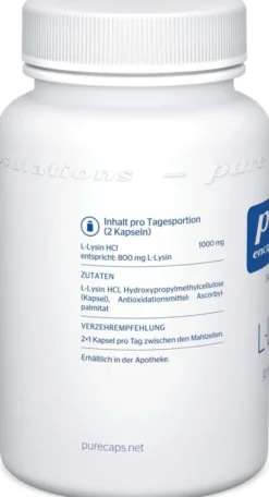 Pure Encapsulations L-Lysin Kapseln 90 Kapseln