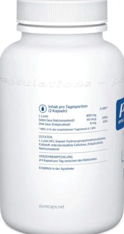 Pure Encapsulations L-Lysin Plus 90 Kapseln