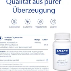 Pure Encapsulations Vitamin C 400 Gepuffert 180 Kapseln