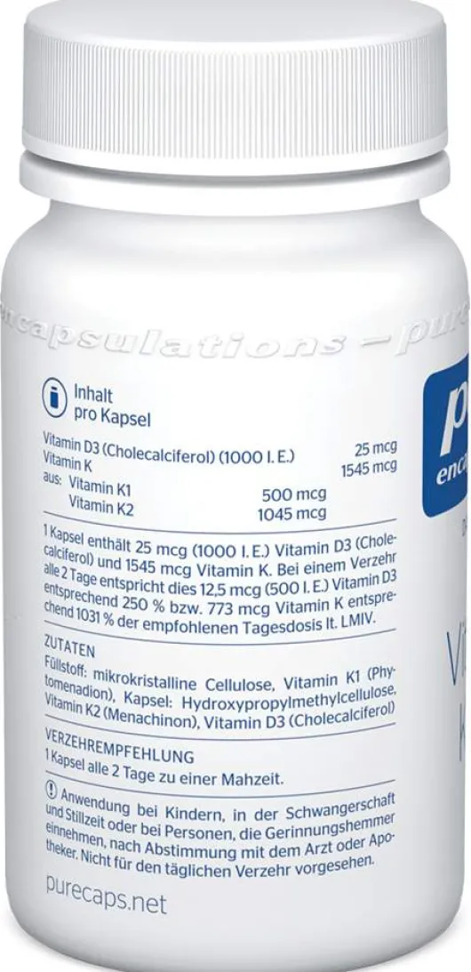 Pure Encapsulations Vitamin K & D 60 Kapseln