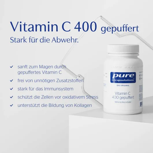 Pure Encapsulations Vitamin C 400 Gepuffert 90 Kapseln