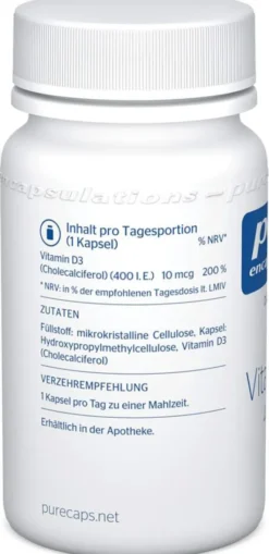 Pure Encapsulations Vitamin D3 400 I.E. 60 Kapseln