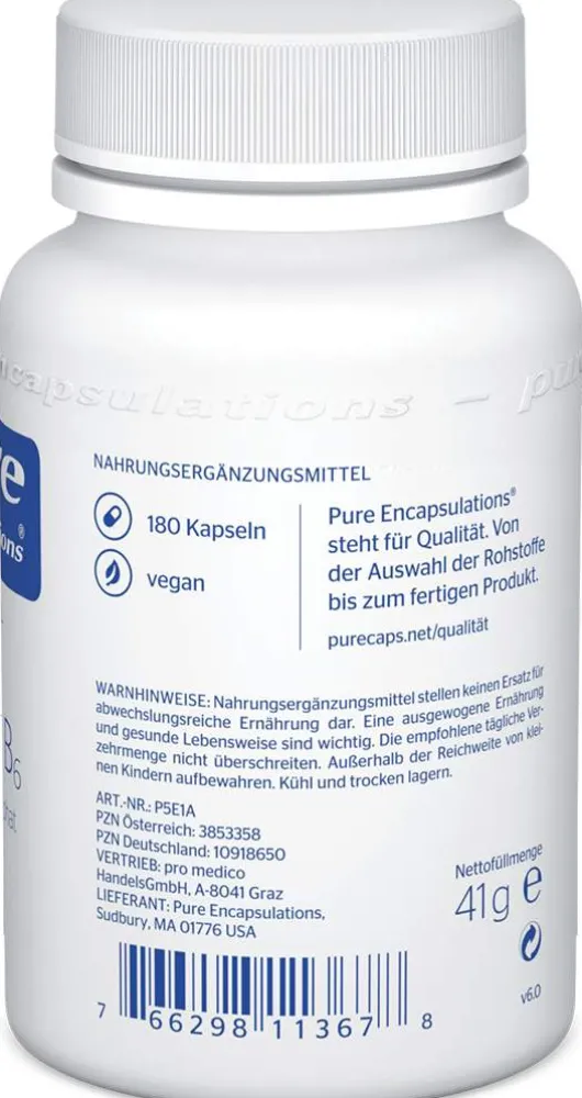 Pure Encapsulations Vitamin B6 P5p 180 Kapseln