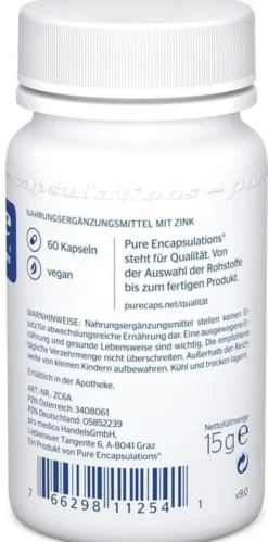 Pure Encapsulations Zink 60 Kapseln