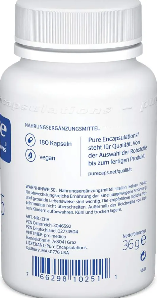 Pure Encapsulations Zink 15 Zinkpicolinat 180 Kapseln