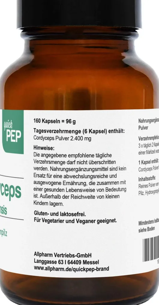 QuickPep Cordyceps 160 Kapseln