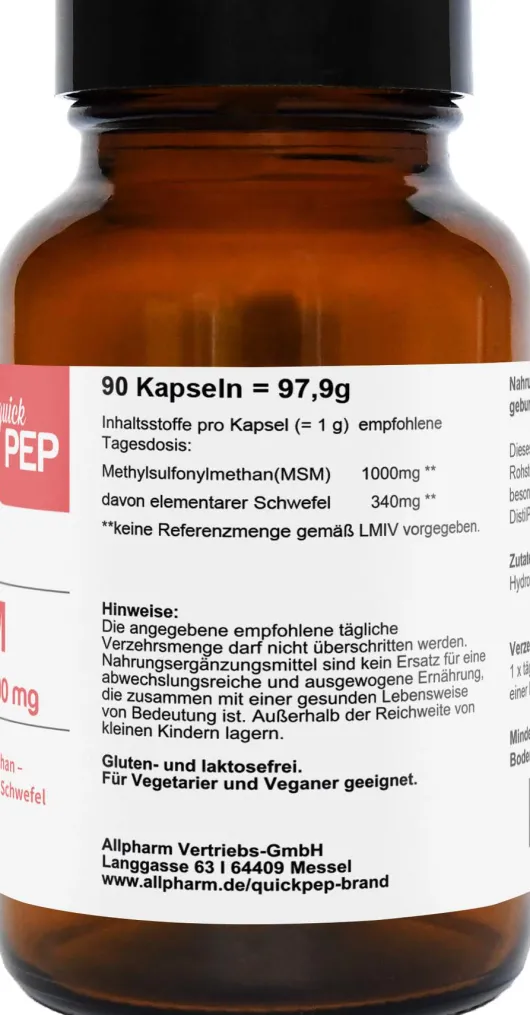 QuickPep MSM 1.000 90 Kapseln