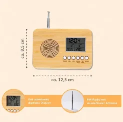 Radiowecker Bamboo mit Temperaturanzeige 1 Stück
