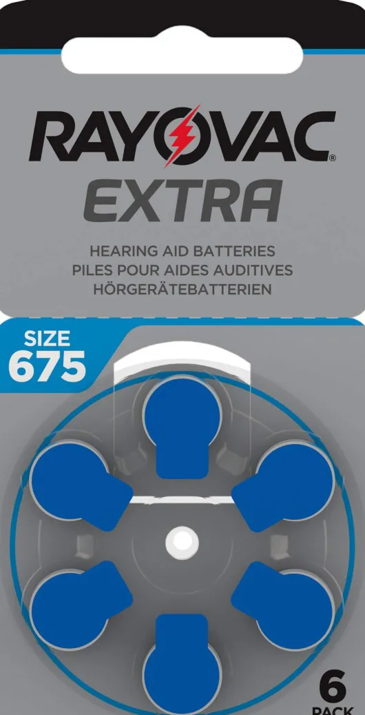 Rayovac Extra Hörgerätebatterie 675 Blau