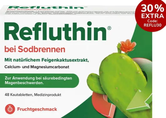Refluthin Kautabletten Fruchtgeschmack 48 Stück