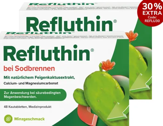 Refluthin Kautabletten Minzgeschmack 2 x 48 Stück