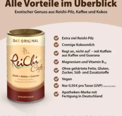 Reichi Cafe Reishi - Pilz Kaffee Kokos Vegan 180 G Pulver