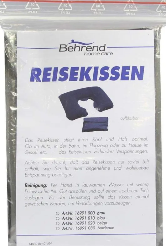 Reisekissen Aufblasbar Grau