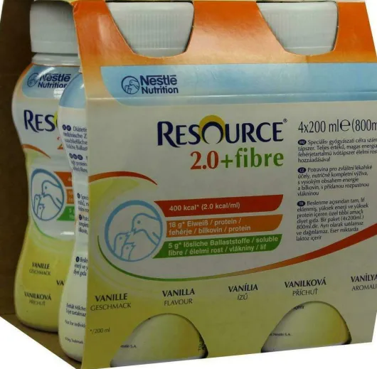 Resource 2.0 + Fibre Vanille 4 X 200 ml Flüssigkeit