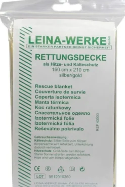 Rettungsdecke Gold+silber 160x220 cm