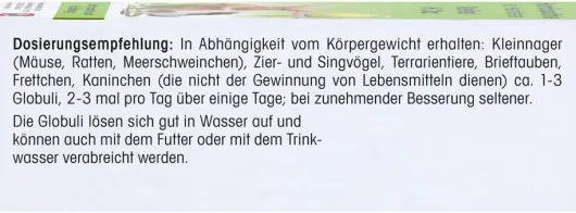 Revet H 4 Globuli F.Heimtiere 10g