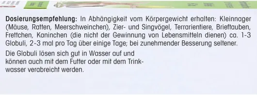 Revet H 11 Globuli F.Heimtiere 10g
