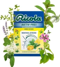 Ricola AKTIV-FREI Menthol-Zitrone 50 g Bonbons
