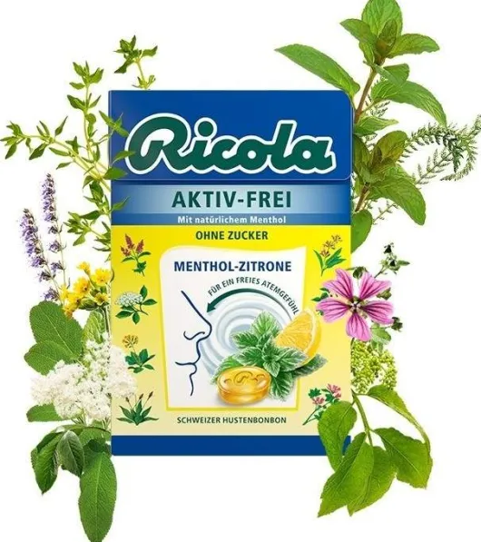 Ricola AKTIV-FREI Menthol-Zitrone 50 g Bonbons