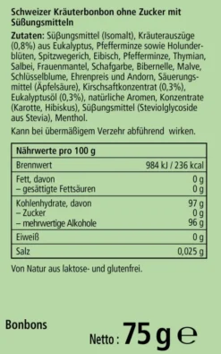 Ricola Eukalyptus Kirsche - 75 G Schweizer Hustenbonbon