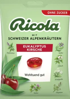 Ricola Eukalyptus Kirsche - 75 G Schweizer Hustenbonbon