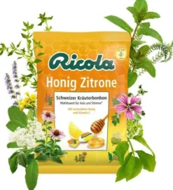 Ricola Honig Zitrone - Schweizer Hustenbonbon 75 G Beutel