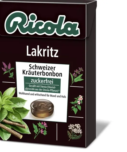 Ricola Lakritz Bonbons Zuckerfrei 50 G Box