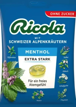 Ricola Menthol Extra Stark Ohne Zucker 75 G Bonbons