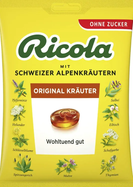 Ricola Ohne Zucker Kräuter 75 G Bonbons