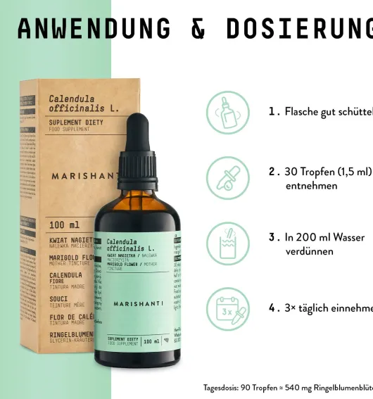 Ringelblume Extrakt Kräuter Tropfen alkoholfrei 100 ml