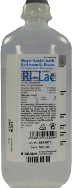 Ringer Lactat Nach Hartmann B.Braun Ecoflasche Plus 500 Ml...