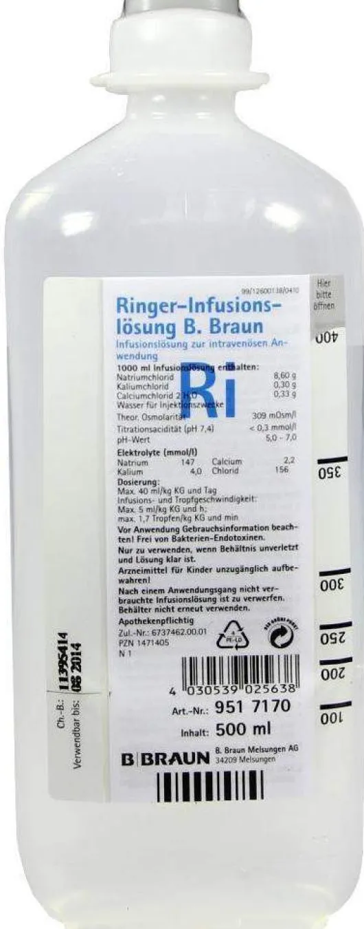 Ringer Lösung B.Braun Ecoflac Plus 500 ml Infusionslösung
