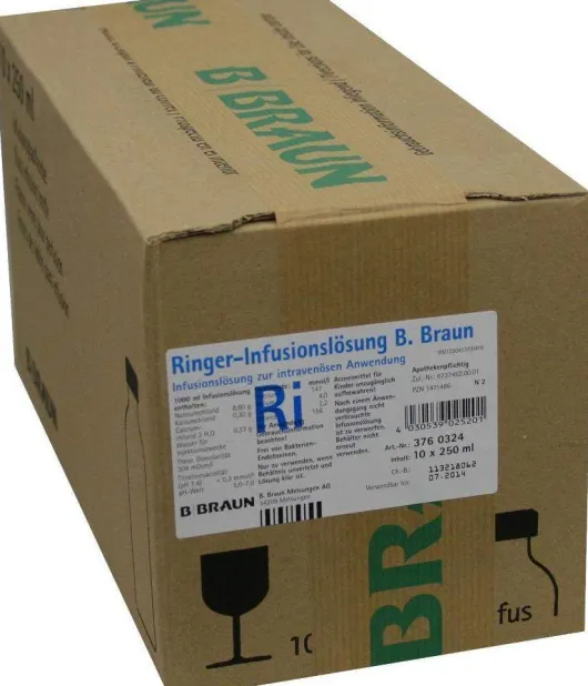 Ringer Lösung B.Braun Glas Infusionslösung 10 X 250 Ml...
