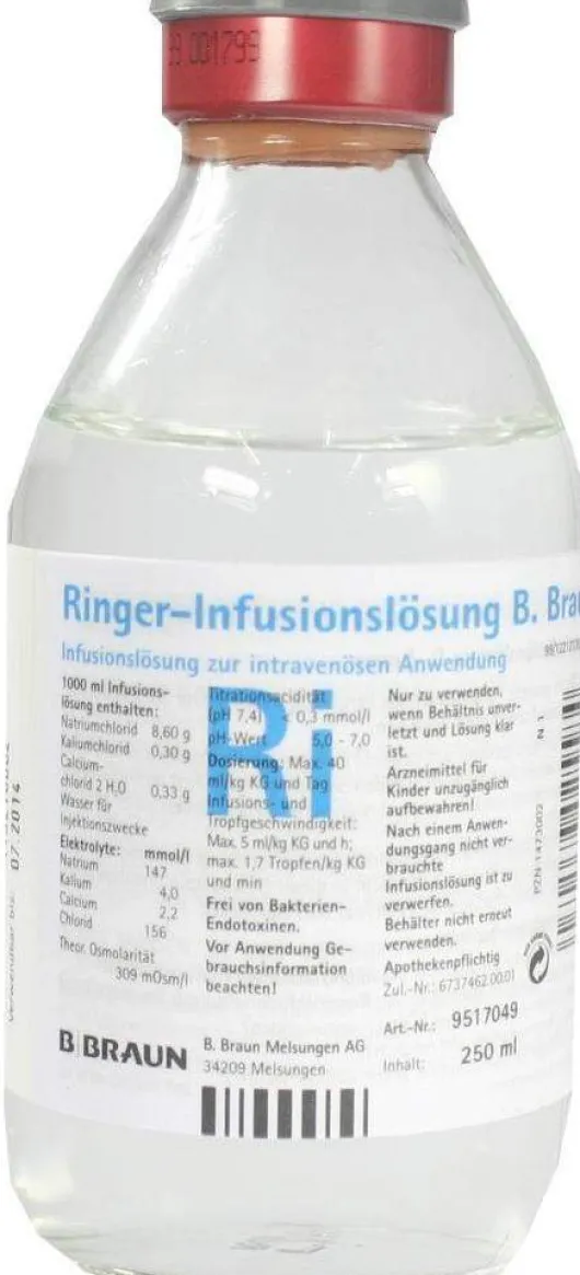Ringer Lösung B.Braun Glas Infusionslösung 250 ml Infusionslösung