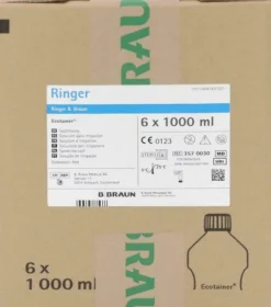 Ringer Lösung B. Braun Spüllösung Ecotainer 6 X 1000 ml Spüllösung
