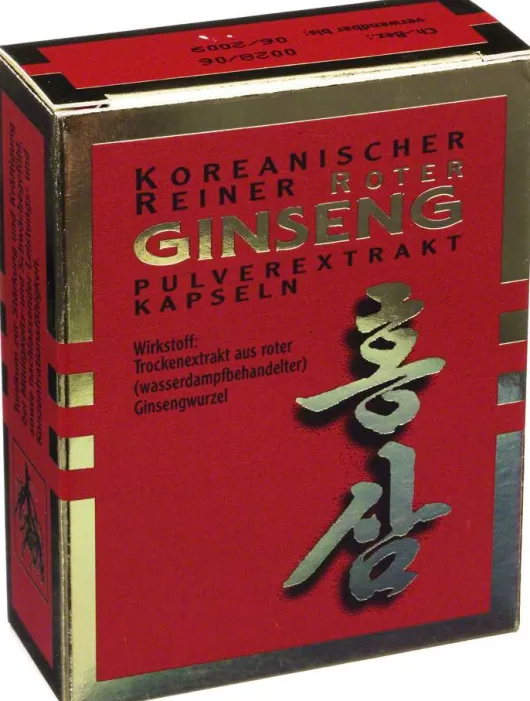 Roter Ginseng Extraktpulver Kapseln 500 mg
