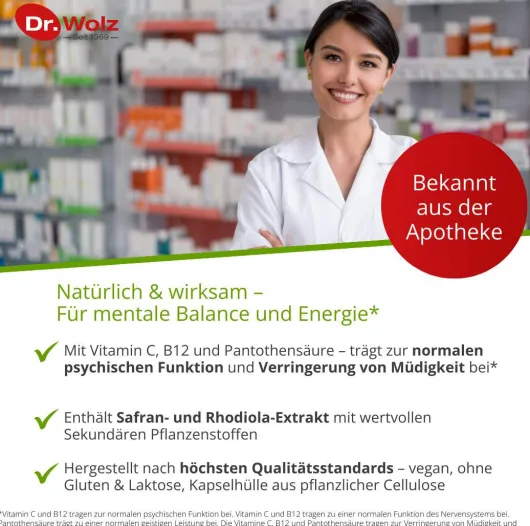 Safran und Rhodiola Extrakt Dr. Wolz 120 Kapseln