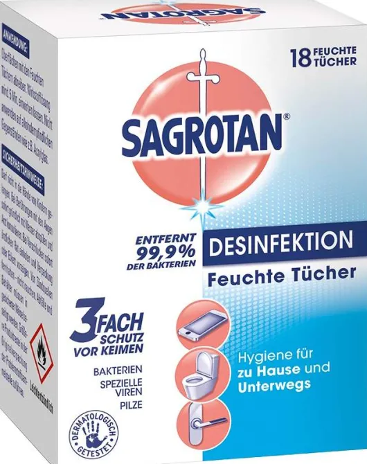 Sagrotan Desinfektionstücher 18 Tücher