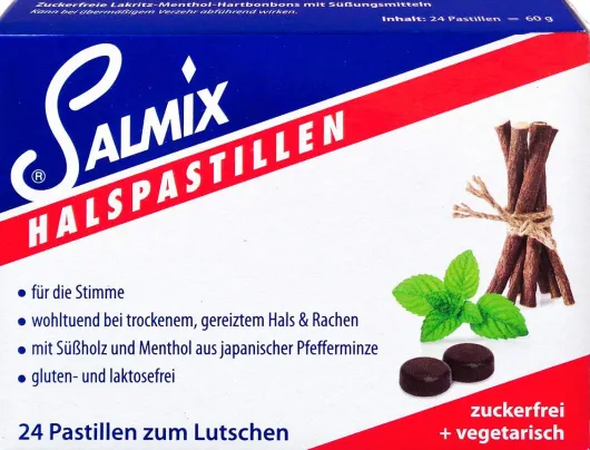 Salmix Halspastillen Zuckerfrei 24 Pastillen