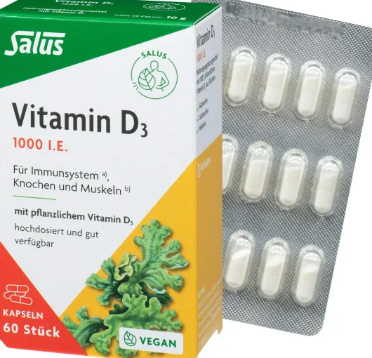 Salus Vitamin D3 1000 I.E.Vegan 60 Kapseln